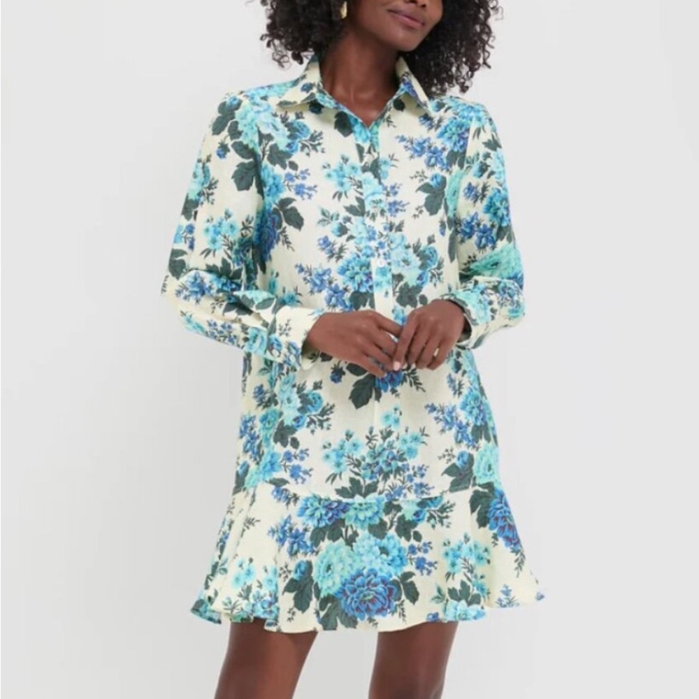 Tuckernuck NWT XXXL Floral Blue and Green Women's Dress
